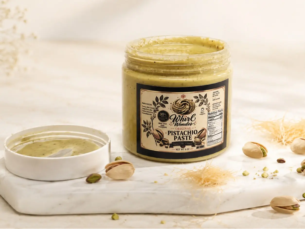 Gourmet Pistachio Paste Spread – Real Pistachios | Silky Smooth Nut Butter | Viral Dessert Topping | 8 oz Jar | Made in USA