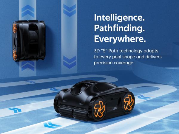 iGarden K Series Cordless Robotic Pool Cleaner for Inground & Above Ground Pools—Cleans Floor, Wall & Waterline with Smart Navigation, Touchscreen, Self-Parking, Up to 9H Runtime. outdoorfun