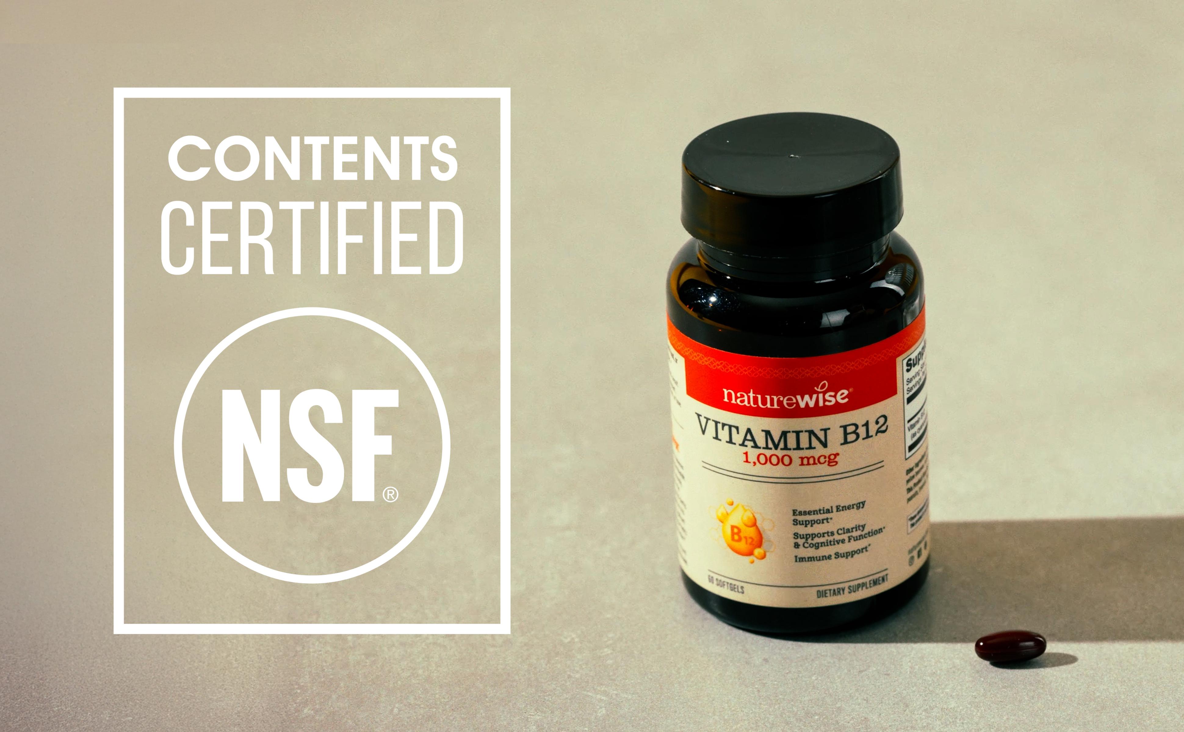 NatureWise Vitamin B12 - Extra Strength - Supplement for Supporting Energy Levels, Mental Clarity, Nervous System Health - Easy-to-Swallow, Soy and Gluten-Free, Non-GMO - USA Manufactured