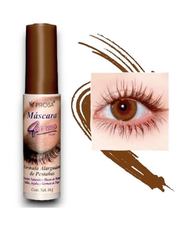 Prosa Mascara- Choice one of the 10 Rimel prosa- Maxi-Volumen Micro-Fibras-Professional Silicon, Silicone Café Waterproof 4-in-1 Oils Natural  Eyelash Weather Resistant Cosmetic Makeup Flawless