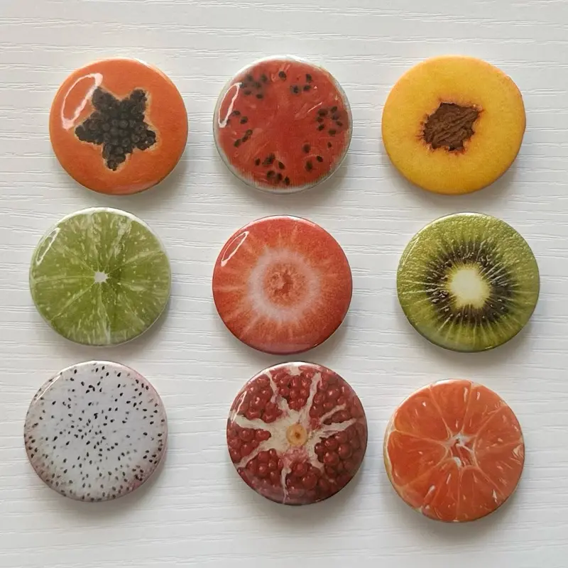 Handmade Fruit (1pc) 1.25 in Pin Button Badge - Fashion Accessory, Shirt/Tie Pin Back Accent