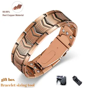 Copper Bracelet for Men 3X Strength, Copper Jewelry with Powerful 3800 Gauss Magnets, Premium Fold-Over Clasp, Jewelry Gifts for Men Wearable SpringStatements