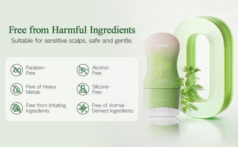 Ropink Mugwort Scalp Detox  10% Bifida Ferment & OCT Anti-Dandruff Pre-Wash | Soothing Serum with Silicone Massage Tip