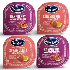 Ocean Spray Fruit Juice Individual Cups Flavors: Strawberry Lemonade and Raspberry Watermelon, 100% Juice,  24 Cups