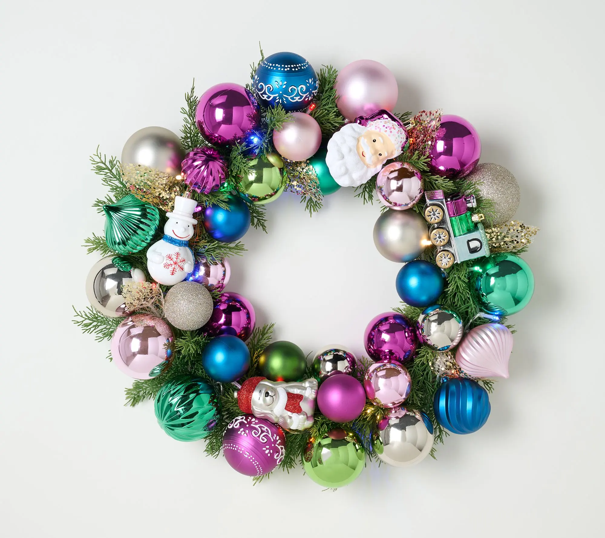 Kringle Express 22" LED Shatterproof Ornament Wreath