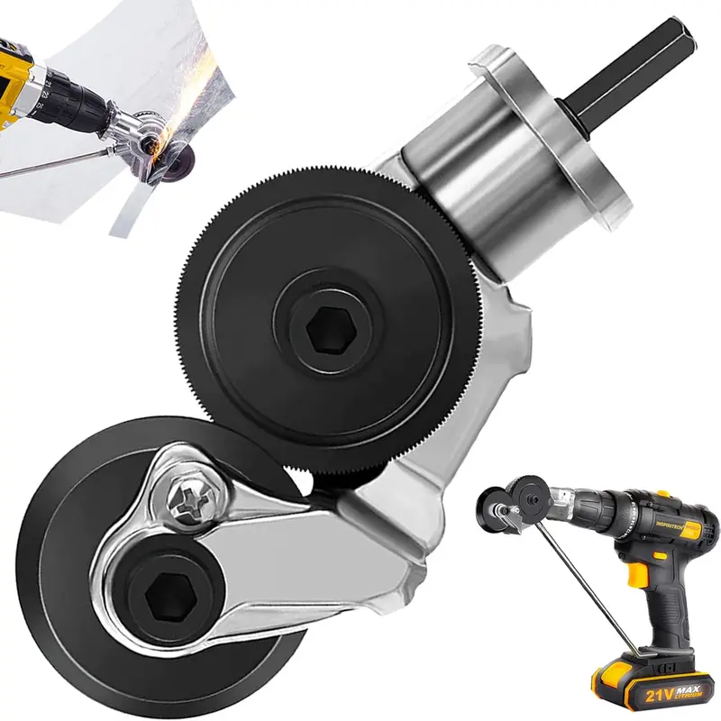 Portable Electric Drill Metal Cutter Attachment for Thin Iron & Aluminum Sheets – Heavy-Duty Sheet Metal Nibbler Shears