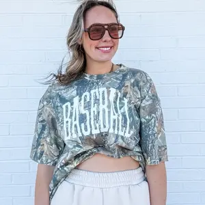 Camo Baseball Oversized Tee
