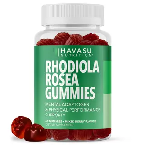 Rhodiola Rosea Gummies - Sugar Free Rhodiola Supplement - Adaptogen for Mental Clarity and Physical Performance - Vegan, Non-GMO and Gluten-Free