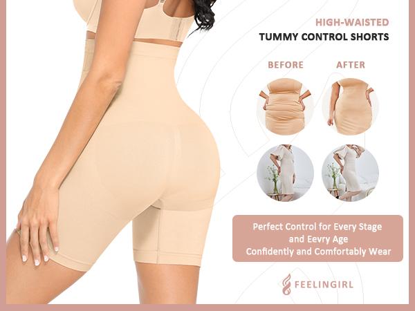 FeelinGirl Tummy Control Shapewear Shorts Shaper for Women High-Waisted Thigh Fashion Comfort Womenswear Nylon Leg Fit FeelinGirl Tummy Control Shapewear Shorts Shaper for Women High-Waisted Thigh Fashion Comfort Womenswear Nylon Leg Fit