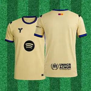 2526  Barcelona Away Retro Long Sleeve Soccer Football Jersey LALIGA