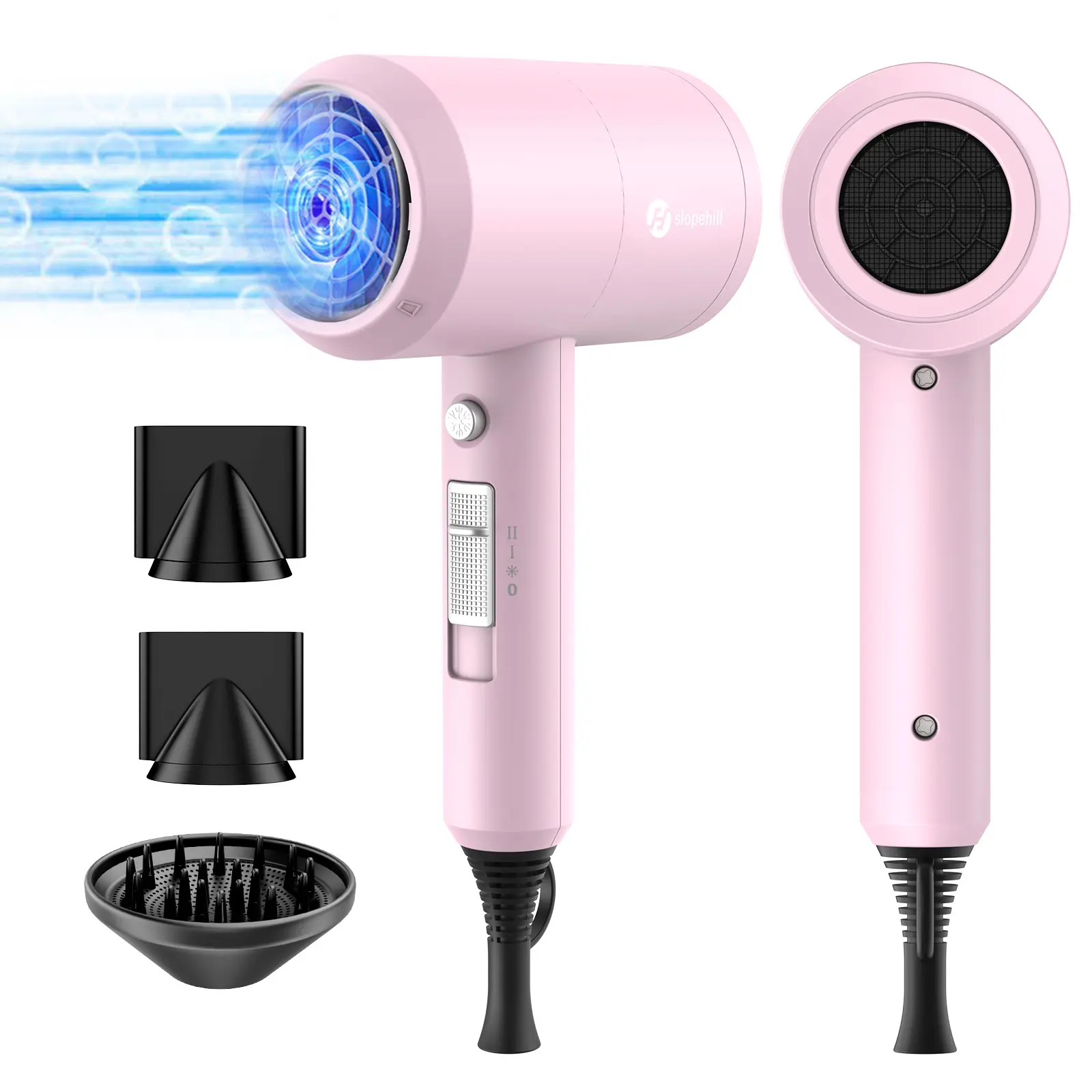 Foldable Ionic Hair Dryer,1800W Powerful Hot/Cool Wind Blow Dryer, 3 Magnetic Attachments, ETL, UL and ALCI Safety Plug, TikTokShopBlackFriday TikTokShopCyberMonday MothersDayGift summerwins,back to school,back to school haul