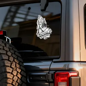 2 Pcs of Car Rear Window Stickers, "Strength & Courage",Christian Car Decal Stickers，Waterproof Car Stickers, Scratch Cover Car Stickers, Vinyl Car Stickers, Creative Stickers.