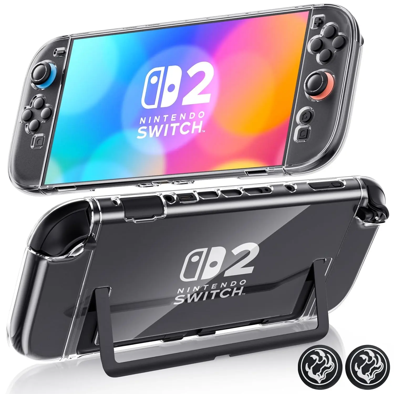 Hard PC Sparkle Transparent Cover for Nintendo Switch 2 (2025 New Console & Joy-Con Controllers) - Exact-Fit, Shockproof Protection, Durable Game Console Accessory with Precise Cutouts
