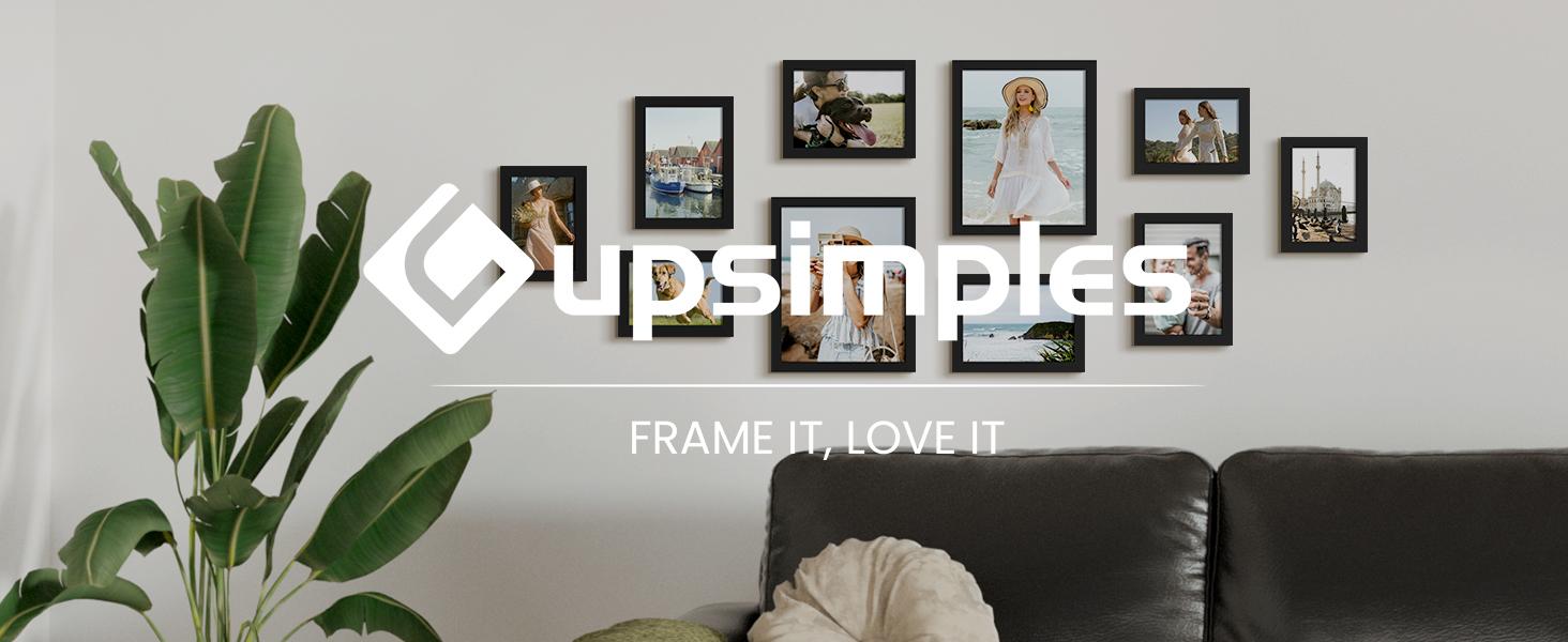 10 Pack Picture Frames Collage Wall Decor for Mounting or Tabletop Display, Photo Gallery Frame Set for Family, Multi Sizes Including 8x10, 5x7, 4x6, Black