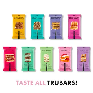 TRUBAR Vegan Protein Bar, Get In My Belly Pb & Jelly, Gluten Free, Plant Based, High Fiber, Dairy Free, Low Fat, Non GMO, No Sugar Alcohols, 12G Lean Protein, 13G Fiber, Healthy Snack Bars, 12 CT