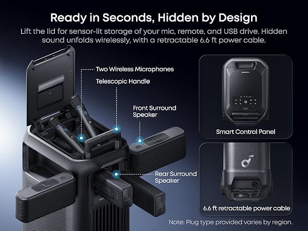 Nebula X1 Pro Triple Laser 4K Home & Outdoor Cinema Projector, 3500 ANSI Lumens Mobile Theater, 7.1.4 Spatial Sound, Official Dolby Atmos, Optical Zoom, 56000:1 Contrast, Intelligent Setup