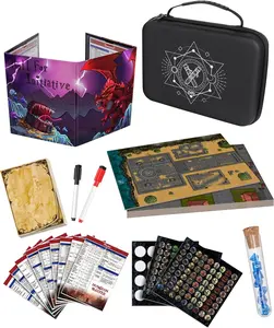 All-in-One Mini Tabletop RPG Adventure Kit – Compact & Tidy DND Starter Set with DM Screen, Maps, Tokens, Dice & Storage Case | Ideal Gift for DMS, Beginners & Travel RPG Players