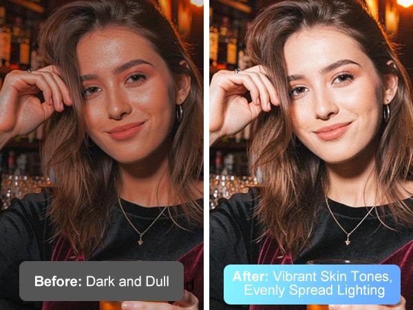 Newmowa 3-in-1 Magnetic Mirror Selfie Light – 360° LED Ring Light with MagSafe, Mirror and Phone Stand, Portable Rechargeable Fill Light, 3 Color Temperatures for Makeup, Live Streaming, Video Calls, Gift, Compatible with iPhone 17