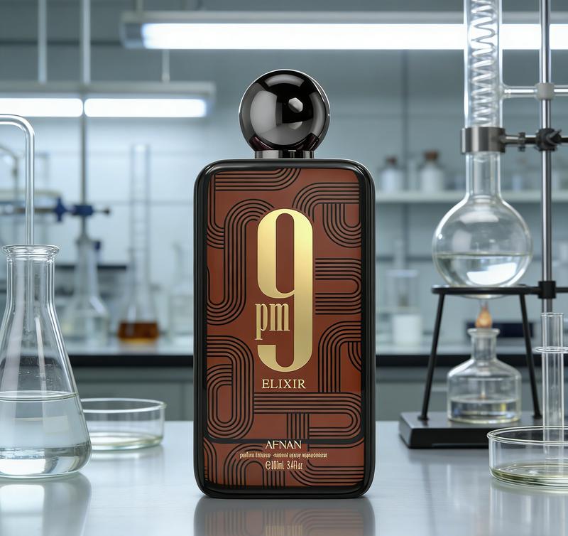 9 PM Elixir Unisex Extrait de Parfum 3.4 Fl. Oz 100ml Intense Long-Lasting Spicy-Woody-Amber Scent Profile Ultra-Concentrated Fragrance