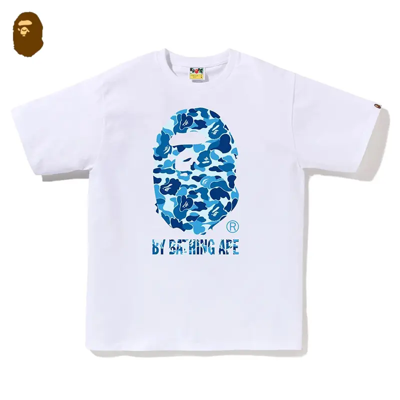 BAPE Abc Camo By Bathing Ape Tee 100% Cotton Relaxed Fit Crew Neck Graphic T-Shirt Menswear Print