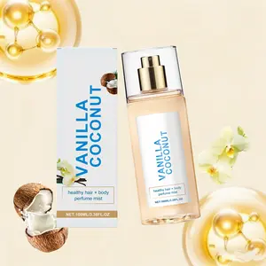 Vanilla Coconut Perfume Mist - Long-Lasting Fragrance Spray with a Fresh, Romantic Scent, Portable & Infused with Tropical Charm