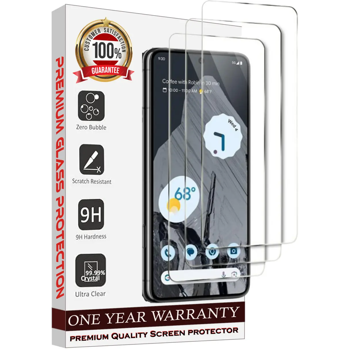 Entronix Clear Screen Protector Compatible with Galaxy A53 Glass- 3-Piece Combo Installation Protection Tempered Resistance
