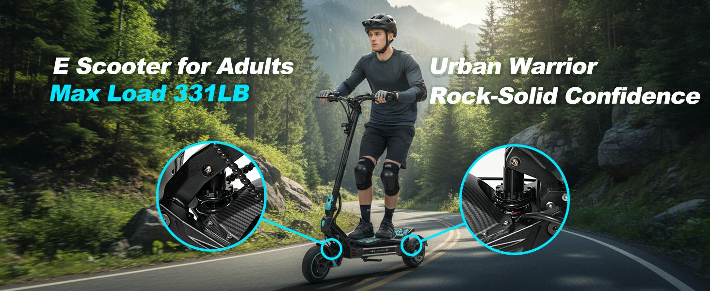 BE-3 Adult Electric Scooter 50 Miles Range 44 MPH Top Speed 60V 30Ah Battery Dual 4000W Motors 10" Pneumatic Tires Foldable Design Ideal for Commuting Fitness or Gifting TikTokShop