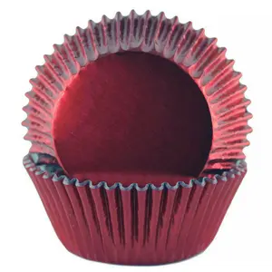 Burgundy Foil Cupcake Wrappers 100 Count