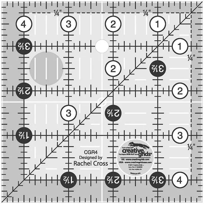 Creative Grids 4.5" Square Ruler CGR4