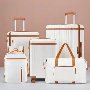 【MY】Luggage Sets 5PCS | Hardshell Suitcase Set With 20/24/28 durable Luggage And Duffle Bag And Backpack with TSA Lock & Spinner Wheels PC Material Back-to-School Gift - MY6043
