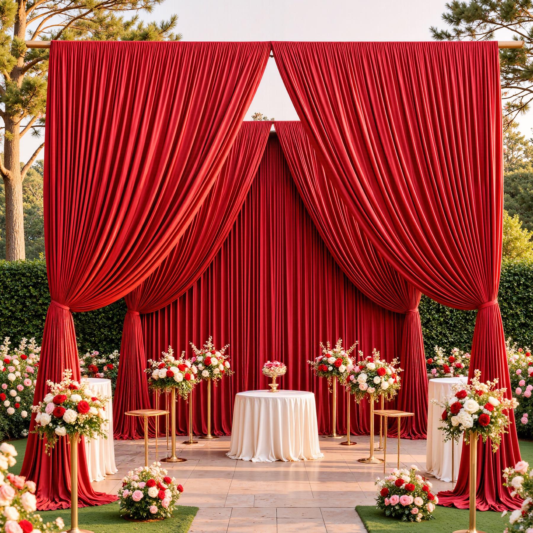 30 x 10ft Backdrop Curtains 6 panels 5 x 7ft or 5 x 10ft Polyester Fabric Background Drapes for Holiday Party, Wedding Event Decor 30 x 10ft Backdrop Curtains 6 panels 5 x 7ft or 5 x 10ft Polyester Fabric Background Drapes for Holiday Party, Wedding Event Decor