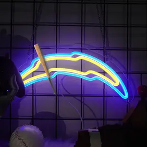 Baseball Neon Signs for Bar,Neon Signs for Man Cave or Garage Birthday Gifts,Team Logo Light Up Sign for Bar Dorm、 Party、 Game Room 7