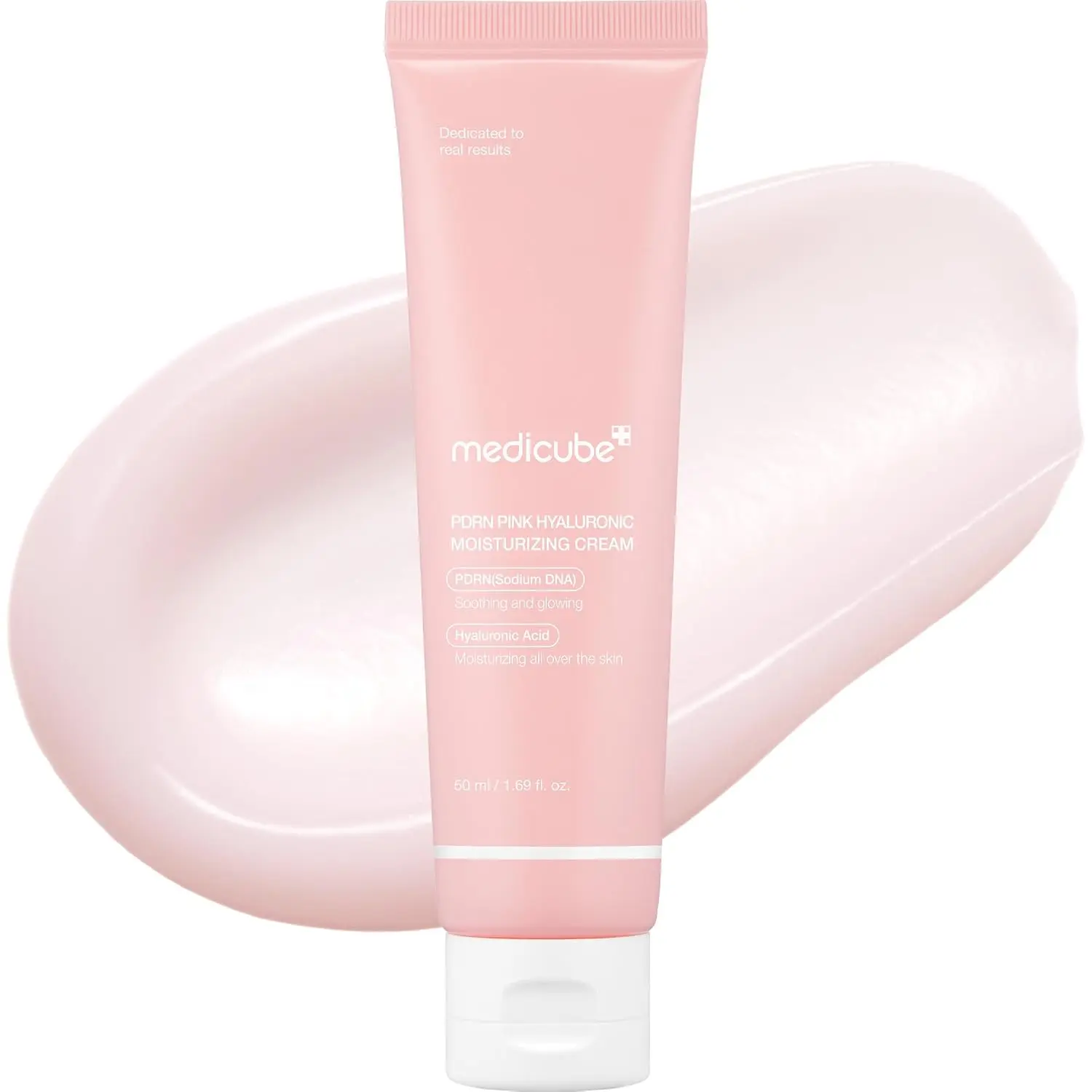 [Official Medicube Partner] PDRN Pink Hyaluronic Moisturizing Cream 50ml - Blemish Relief, Hydration & Elasticity Care - For the Look of Uneven Skin Tone & Pores