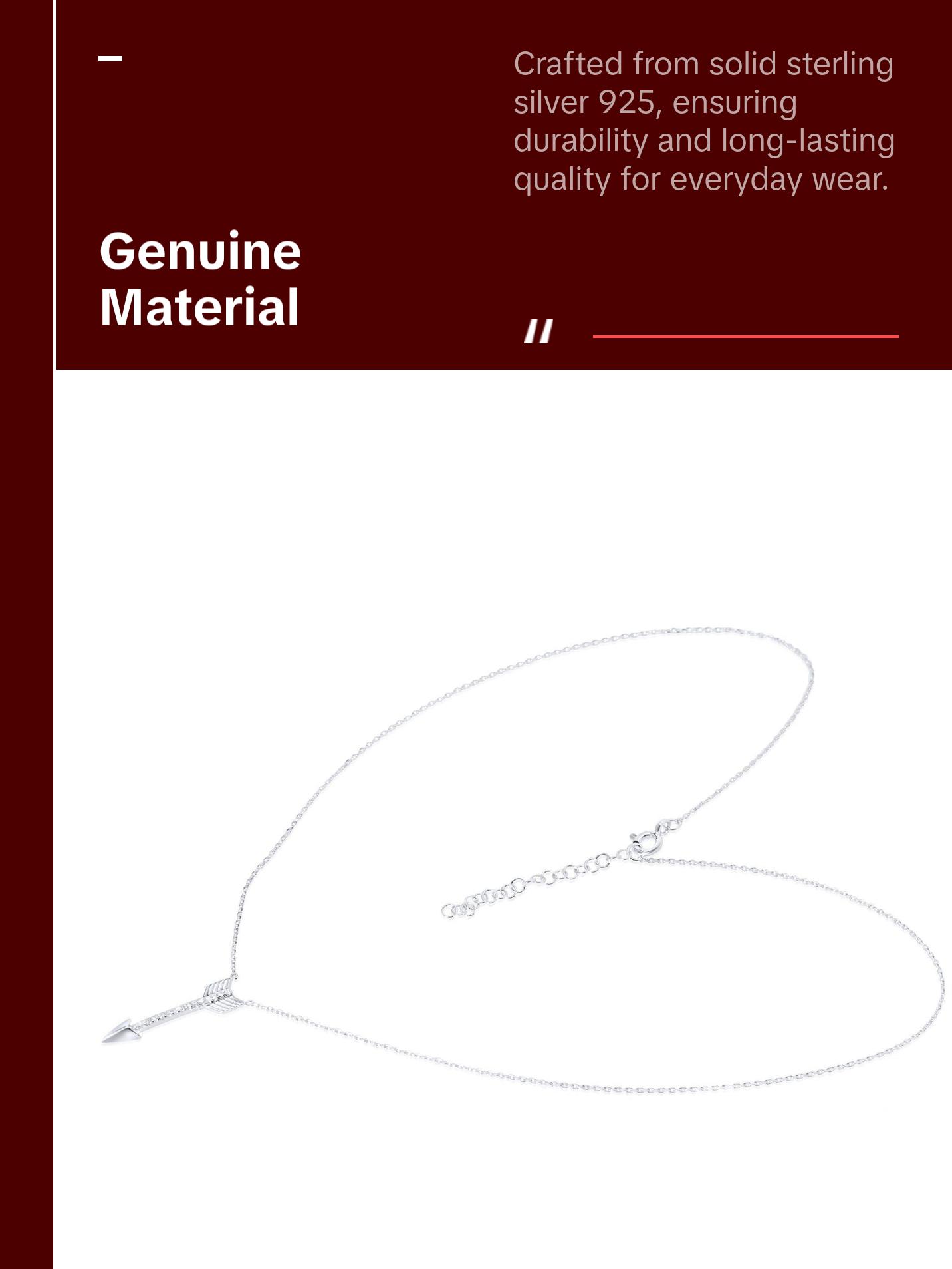 Sterling Silver Arrow Charm Necklace