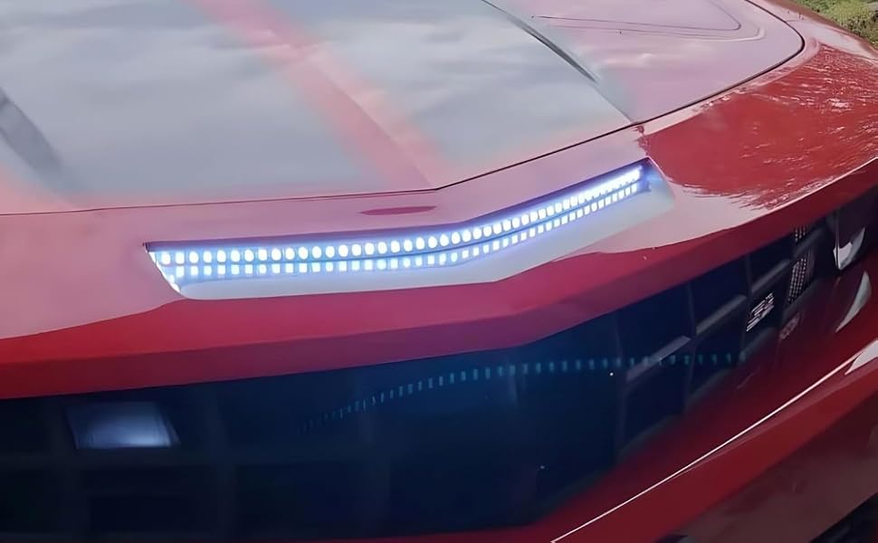 DIBMS RGB 22-inch, 48-LED 5050 SMD Scanning Knight Light Strip (with Remote-Controlled Turn Signal and Third Brake Light), Prevents Tailgating and Warns Vehicles. Men's Car Accessories