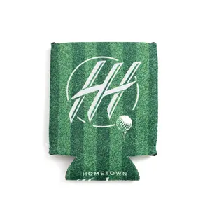 Hometown Hackers Stripe Koozie - Lightweight Golf Drinkware with Insulation & Stylish Design for Cold Beverages