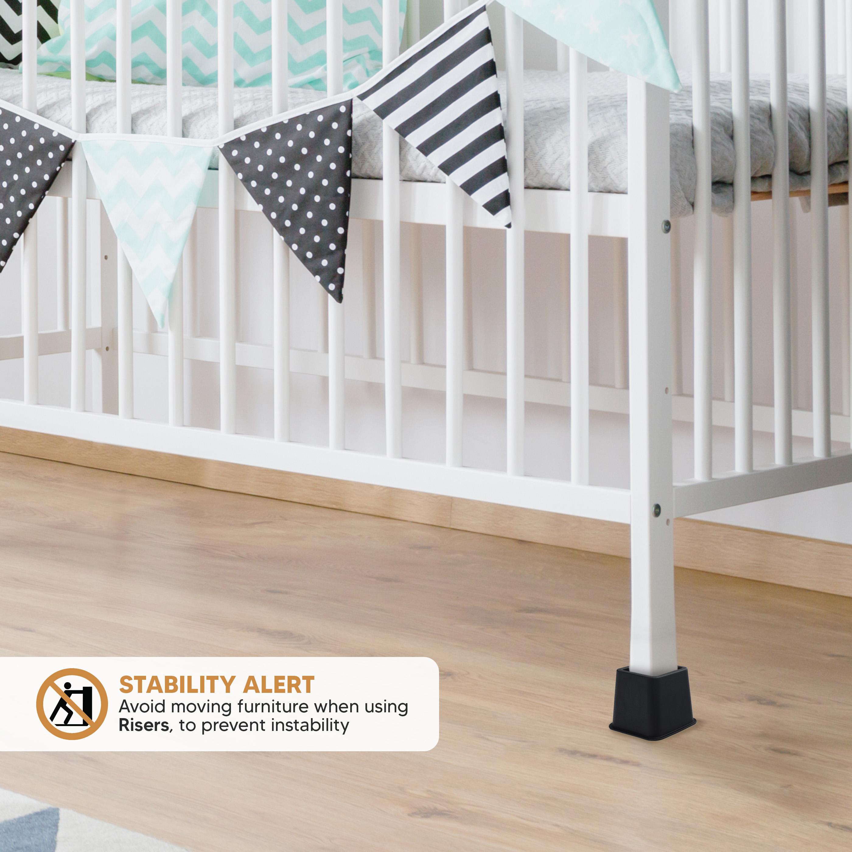 Utopia Bedding Adjustable Bed Risers 3, 5, 8 Inch – Heavy Duty Set of 4 for Bed, Couch, Desk – Supports 1300 lbs – Under Bed Storage – Black Utopia Bedding Adjustable Bed Risers 3, 5, 8 Inch – Heavy Duty Set of 4 for Bed, Couch, Desk – Supports 1300 lbs – Under Bed Storage – Black