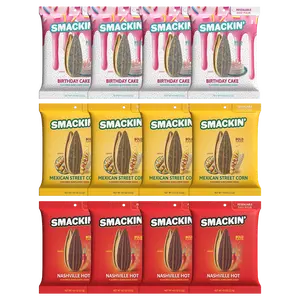 SMACKIN' Sunflower Seed LIMITED EDITION Variety Pack | Mexican Street Corn, Nashville Hot, & Birthday Cake | Resealable 4 OZ Bags