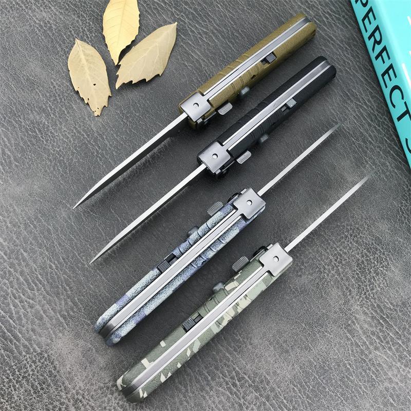 AKC 4 Styles Colt II Button Folding Knife 440C Blade Nylon Wave Fiber Handle Camping Outdoor EDC Pocket Tools