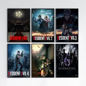 Resident Evil Video Game Poster, High Quality Print, Survival Horror Wall Art, Gamer Collection Gifts