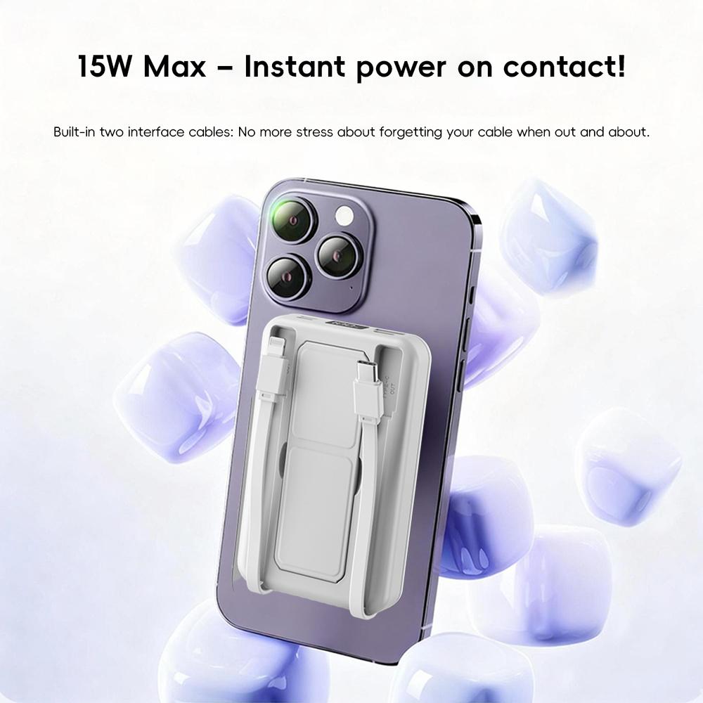 10000 mAh Magnetic Power Bank Wireless Portable Charger Fast Charging MagSafe Battery Pack for iPhone USB Type-C TikTokShop BlackFriday Chargeable Smartphone Compact