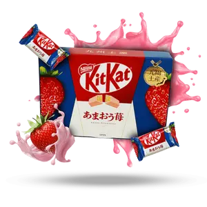 Nestle KitKat Mini Amaou Strawberry Flavored Wafer Bars Limited Edition 100g Japanese Chocolate Snack