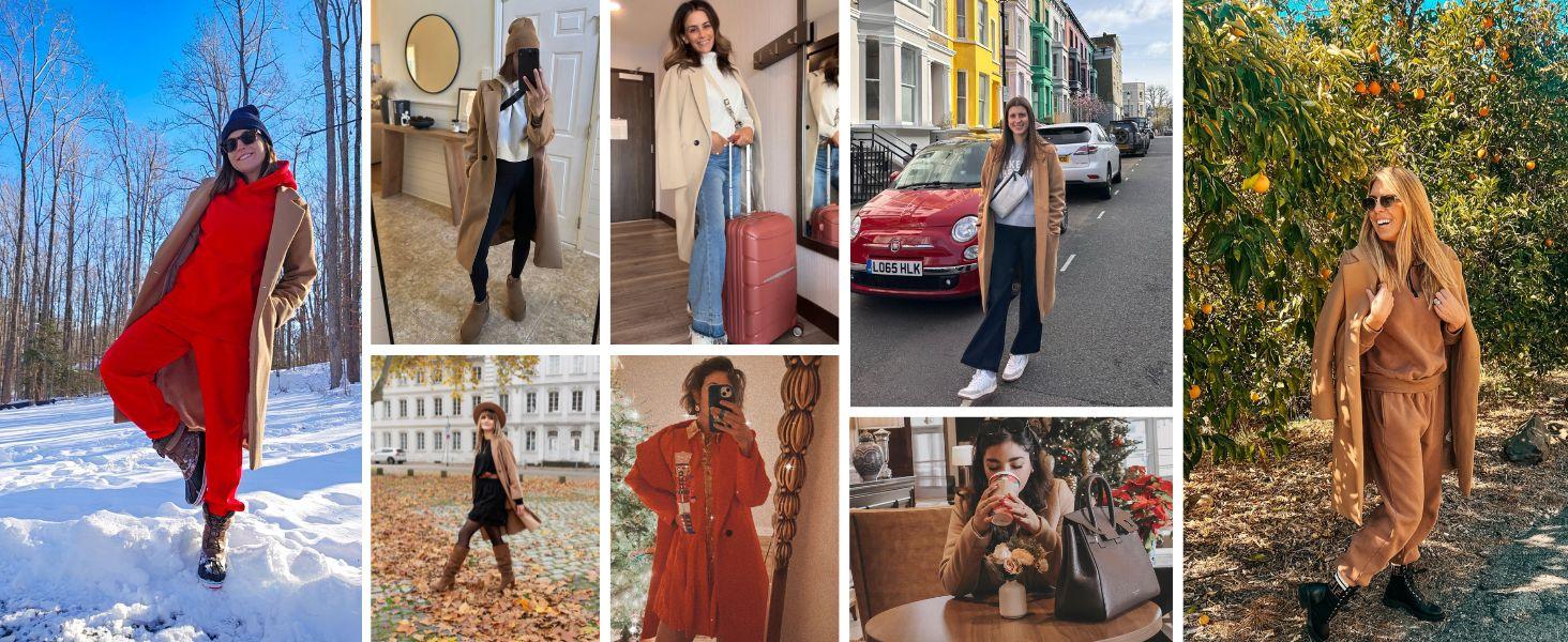 Tanming Women's Knee-length Overcoat Casual Notch Lapel Single-Breasted Wool-blend Peacoat Trench Coat Womenswear Outerwear Jackets for Spring Fall Winter Tanming Women's Knee-length Overcoat Casual Notch Lapel Single-Breasted Wool-blend Peacoat Trench Coat Womenswear Outerwear Jackets for Spring Fall Winter