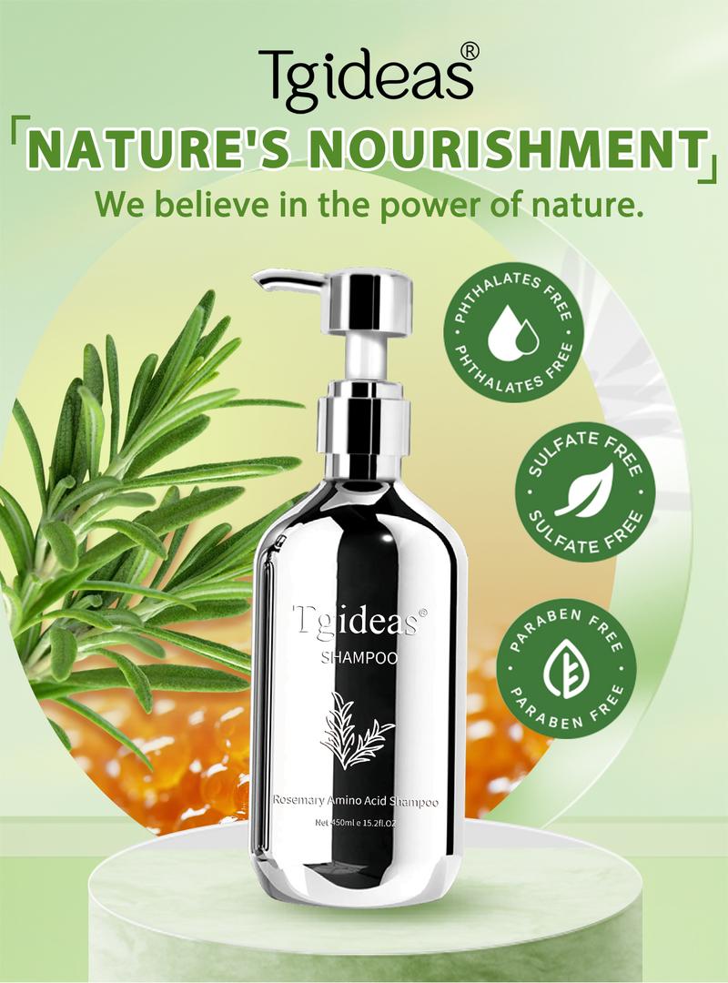 Tgideas Rosemary Shampoo - Nourishing & Volumizing, For Oily Hair Care, Boosts Shine & Softness