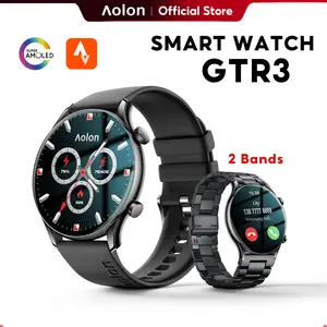 Aolon GTR3 Smartwatch — a perfect Valentine’s Day gift with a 1.43" AMOLED HD display, AOD, heart rate monitoring, 110+ sports modes, waterproof, and up to 120-hour battery life. Compatible with iOS & Android, multiple colors, USB rechargeable, unisex.