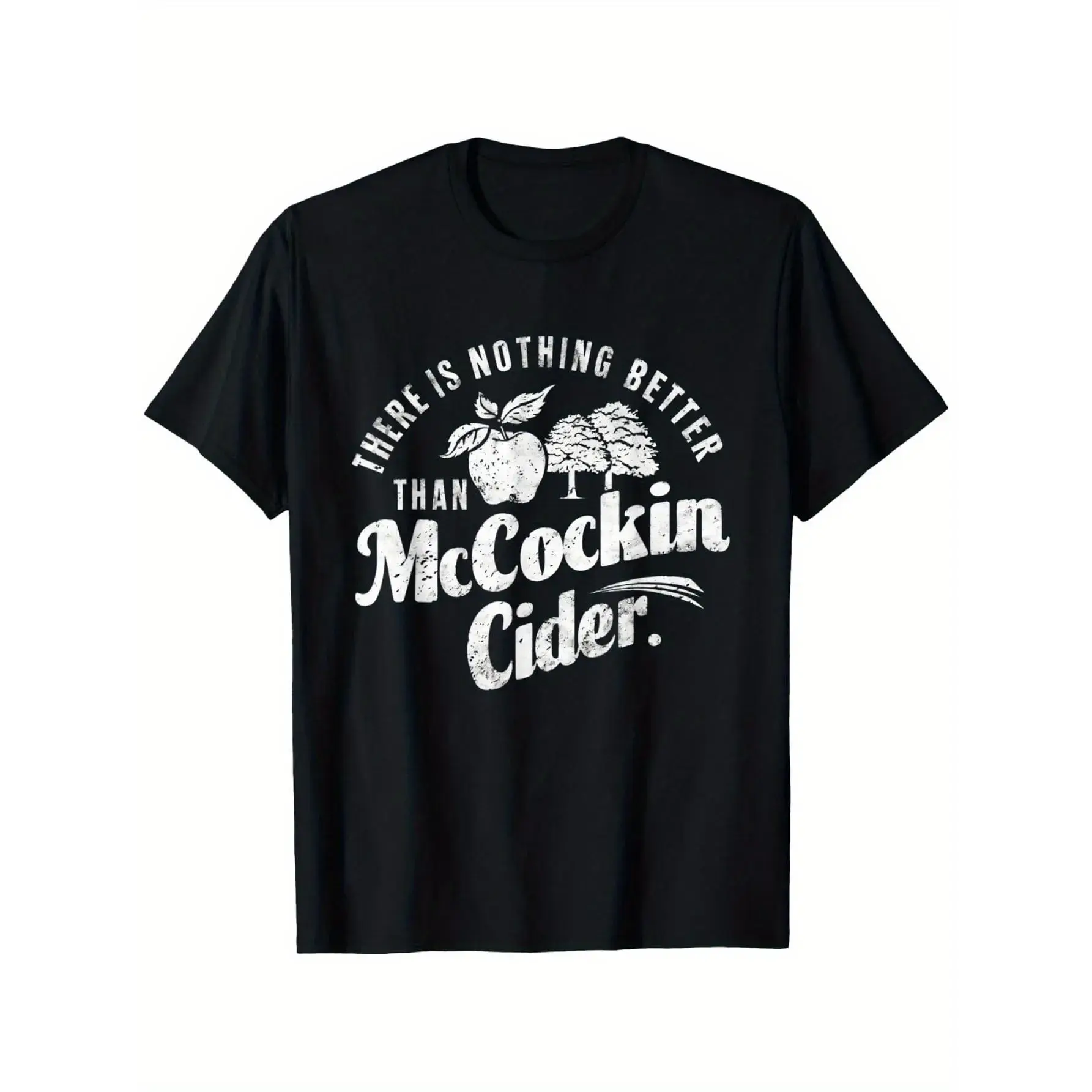Mccockin Cider Funny Graphic T-shirt for Men | 100% Cotton Streetwear Top with Relaxed Oversized Fit, Adult Humor Slogan Tee, Tops, Relaxed Fit, Menswear, Fabric, Soft, Breathable, Shortsleeve, Casual, Round Neck, Classic
