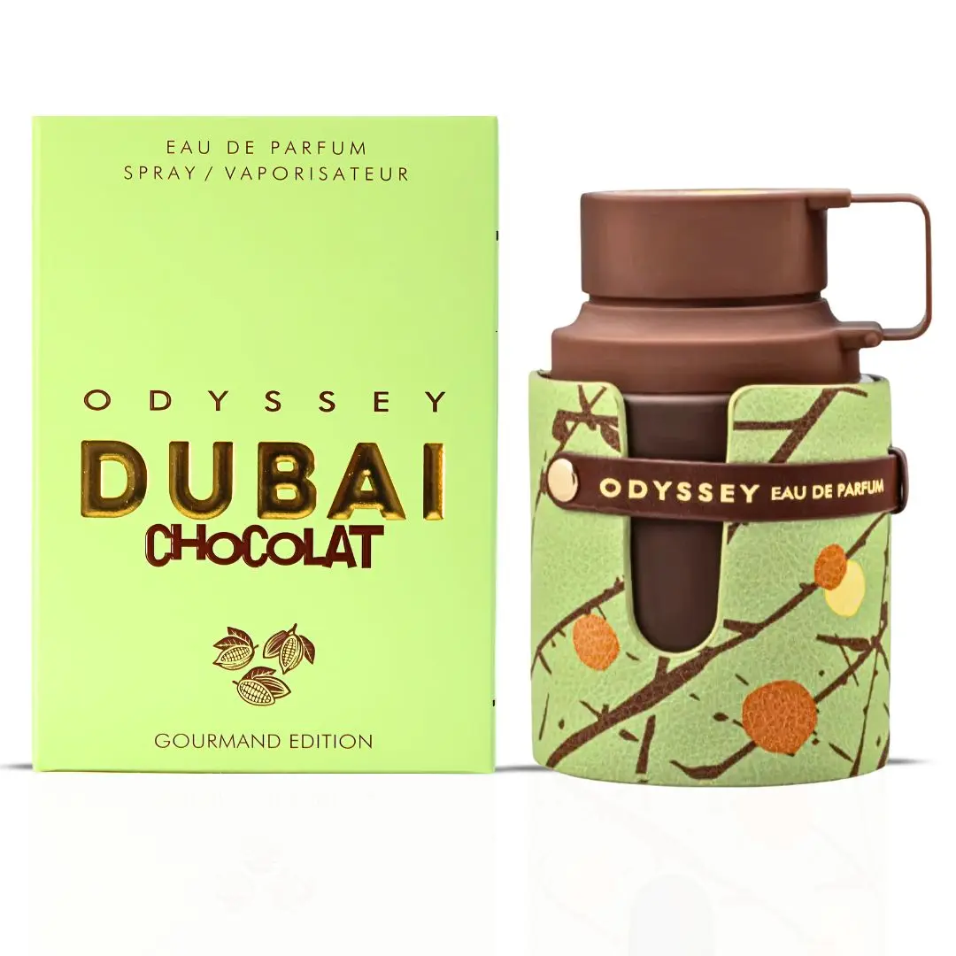 Odyssey Dubai Chocolat Gourmand Edition Eau De Parfum Spray 100ML (3.4 OZ) by Armaf | A Sweet, Nutty Blend of Coffee, Pistachio & Caramel with Rich Chocolate & Vanilla.