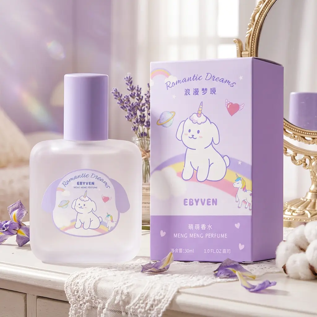 Women's Ebyven Alcohol-Based Eau de Toilette - Vanilla Peach, Powdery Skin Scent, Dreamy Cozy Unicorn Aesthetic, 1.0 fl oz, Single Item