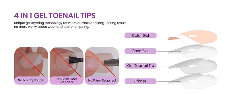 Beetles French Tip Press On Nails French Gel Nail No File Need  Fake Nails  4-in-1 DIY Manicure for Nail Extension Designs for Women