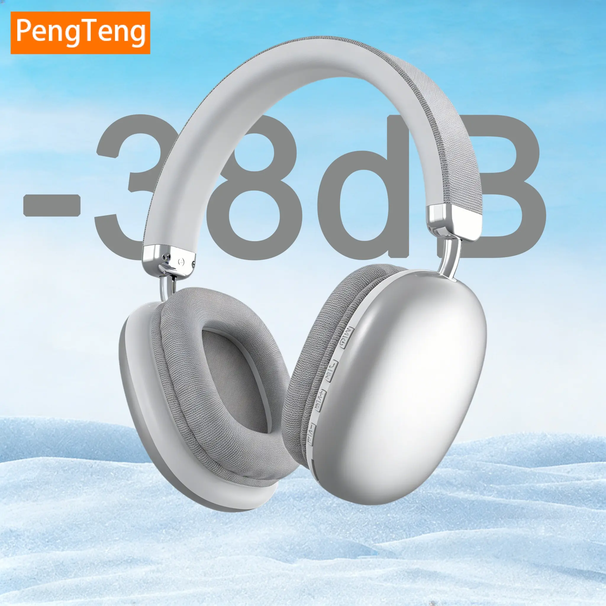 Pengteng Wireless Headphones, Noise Reduction Headphones, Deep Noise Cancelling, Active Noise Cancellation, Foldable Gaming Bluetooth-compatible Earbuds Headset, Portable Home Outdoor Gym Audio, Gift